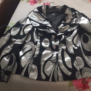 Black and Silver Ashley Stewart Jacket